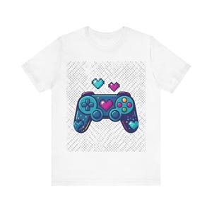 Gamer Controller Pixel Hearts - Tshirt afbeelding 1