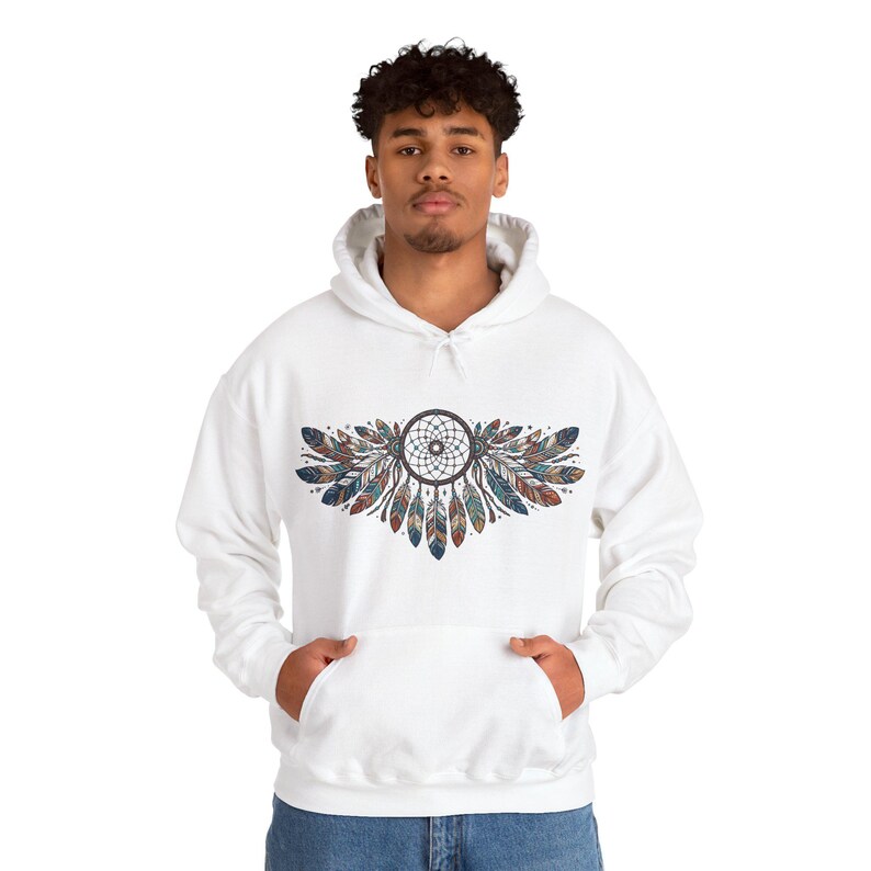 Boho Dreamcatcher Feathers - Hoodie image 6