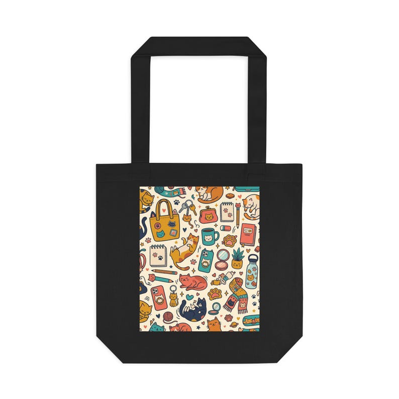 Crazy Cat Lady Tote Bag | Cat Lover Gift | Funny Cat Mom Canvas Bag | Cat Purse Bild 1