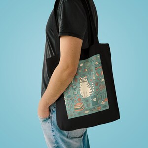 Crazy Cat Lady Tote Bag - Funny Cat Lover Gift, Canvas Tote Bag, Cat Mom Bag, Cat Themed Gift image 3