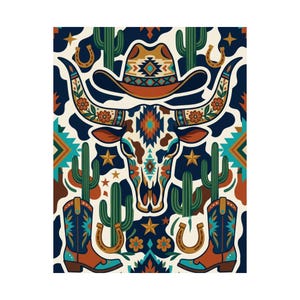 Cow Print Western Style - Poster imagen 2