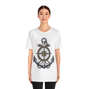 Nautical Anchor And Compass - Tshirt image 4