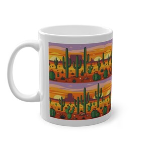 Desert Cactus Under Southwest Sunset - Mug image 2