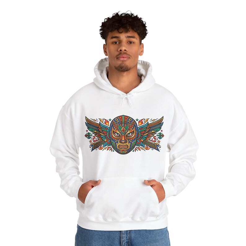 Mexican Luchador Mask Colorful - Hoodie Bild 7