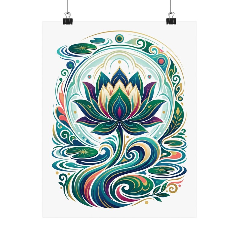 Zen Lotus Flower Mindfulness - Poster image 1