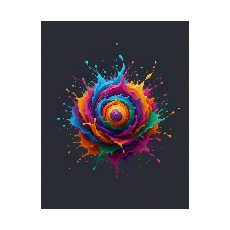 Abstract Color Splash Poster | Vibrant Wall Art | Modern Living Room Decor | Colorful Paint Print | Contemporary Art afbeelding 2