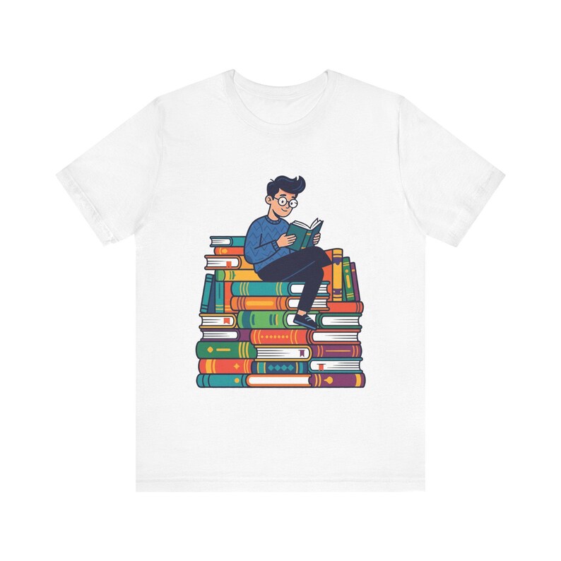 Bookstack Reading Nerd - Tshirt image 1