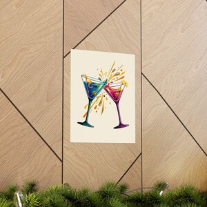 Martini Glass Cheers - Poster imagen 5