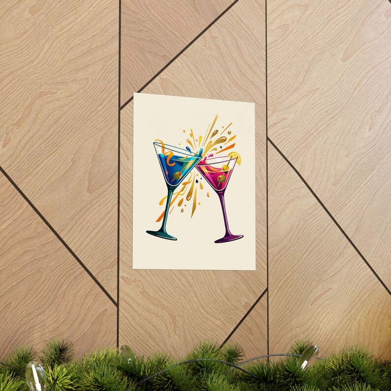 Martini Glass Cheers - Poster imagen 5