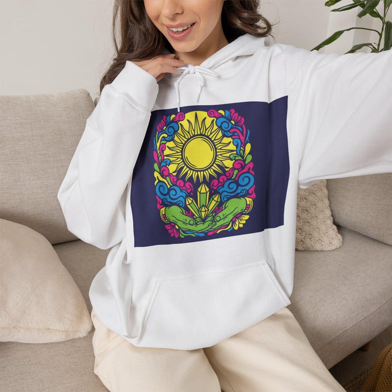 Streetwear Sweatshirt Good Vibes Only Positive Energy Graphic Pullover Oversized 90s Aesthetic Unisex Gift afbeelding 4