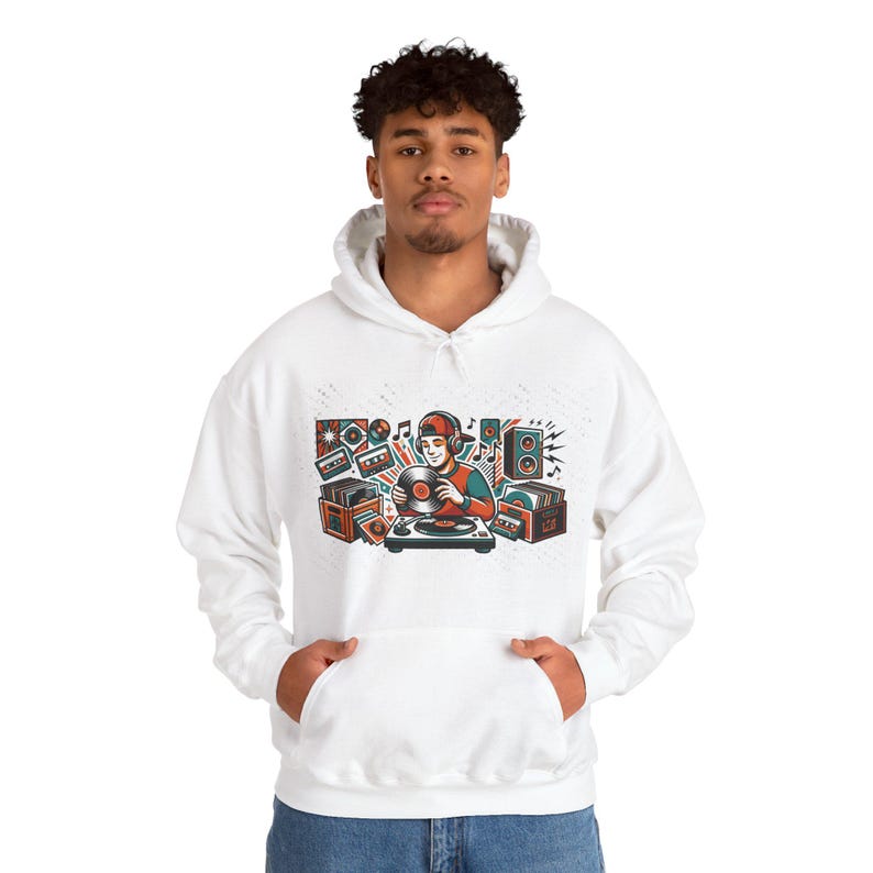 Retro Vinyl Record Music Lover - Hoodie image 6
