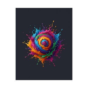 Abstract Color Splash Poster, Modern Wall Art, Vibrant Liquid Art Print, Colorful Home Decor, Abstract Painting Poster, image 2