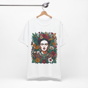 Frida Kahlo Floral Portrait - Tshirt Bild 3