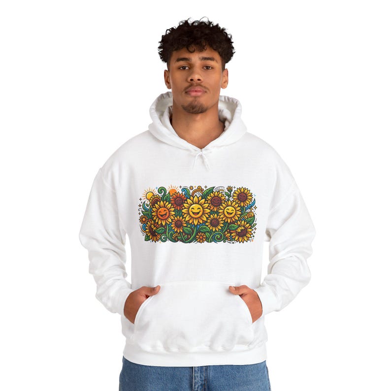 Sunflower Field Happiness - Hoodie imagem 7