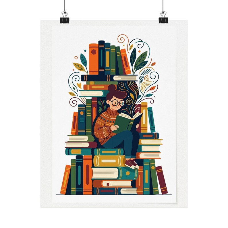Bookstack Reading Nerd - Poster image 1