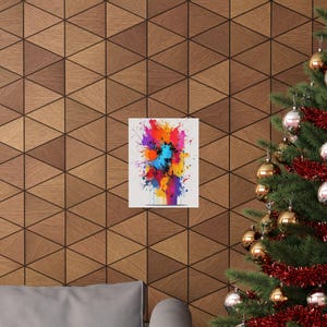 Abstract Color Splash Poster, Vibrant Wall Art, Modern Colorful Print, Neon Aesthetic Decor Bild 4