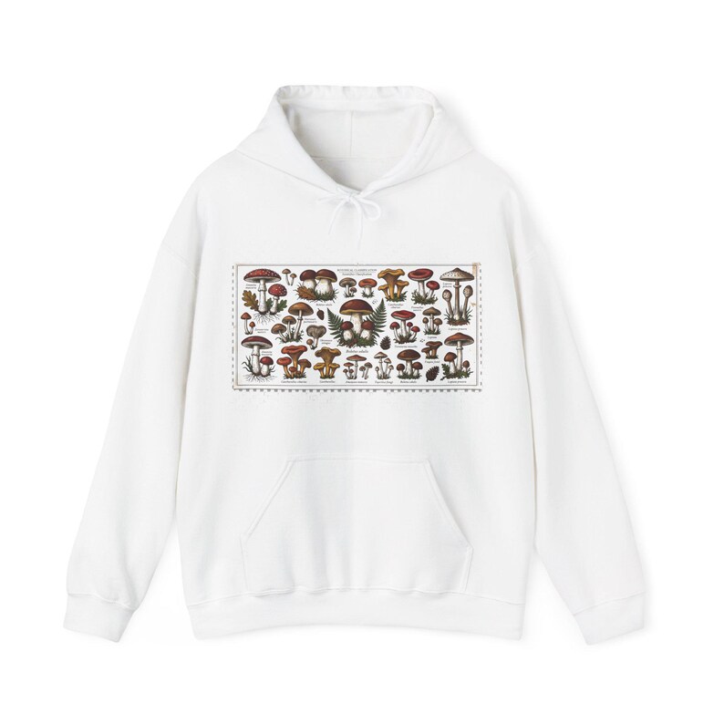 Vintage Botanical Mushroom Chart - Hoodie image 1