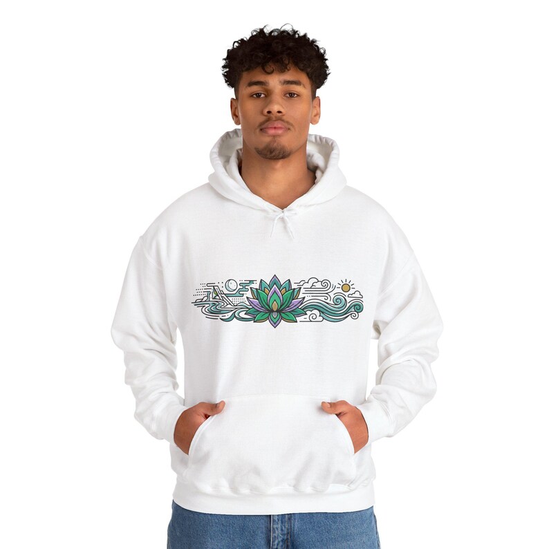 Zen Lotus Flower Mindfulness - Hoodie image 6