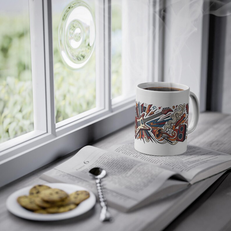 Electric Guitar Rock On - Mug afbeelding 5