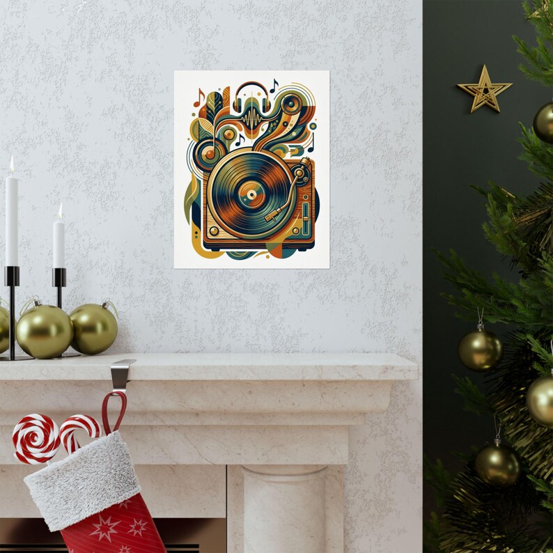 Retro Vinyl Record Music Lover - Poster zdjęcie 7