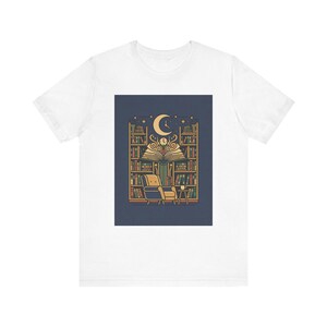 Just One More Chapter Vintage Library Book Lover T-Shirt Reading Gift for Bookworms Literary Tee image 1