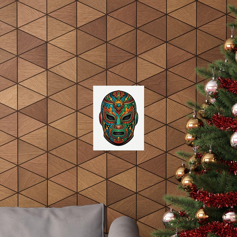 Mexican Luchador Mask Colorful - Poster image 4