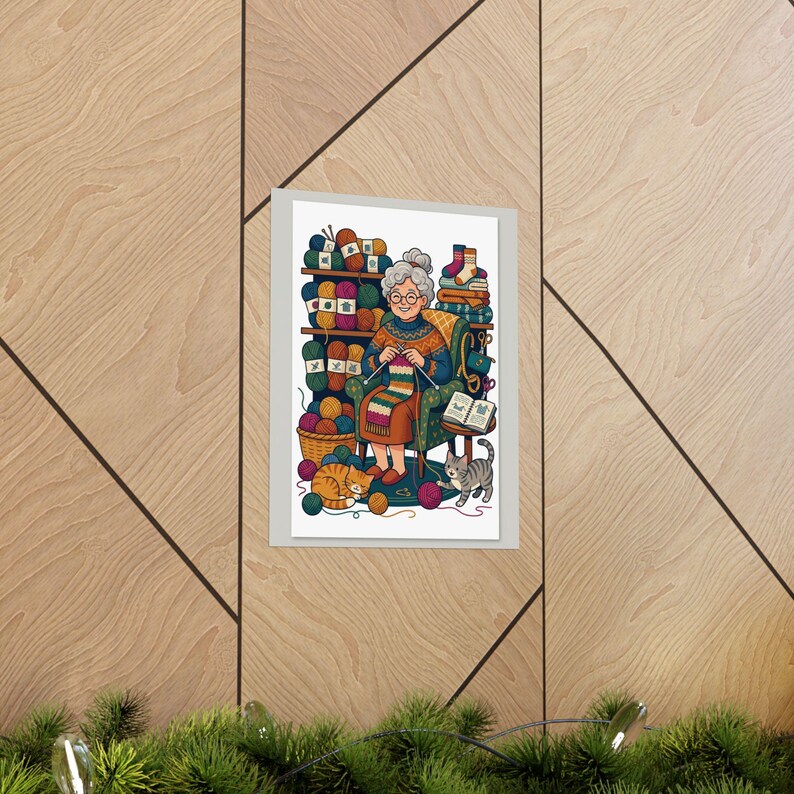 Knitting Yarn Grandma Life - Poster image 5