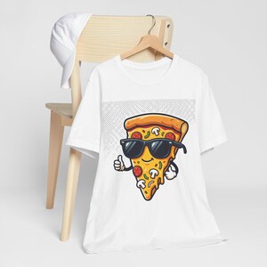 Funny Pizza Slice Wearing Sunglasses - Tshirt image 2
