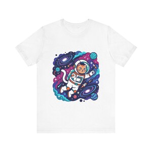 Cosmic Astronaut Cat Exploring Galaxies - Tshirt bild 1