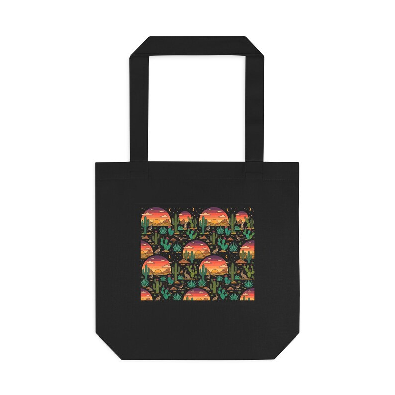 Desert Cactus Under Southwest Sunset - Tote Bag Bild 1