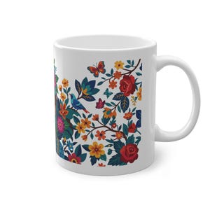 Frida Kahlo Floral Portrait - Mug image 3