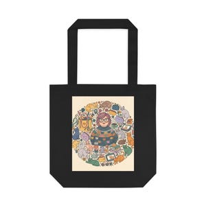 Crazy Cat Lady Tote Bag | Funny Cat Lover Gift Reusable Canvas Bag for Cat Moms imagen 1
