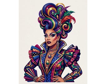 Drag Queen Fabulous Portrait - Poster