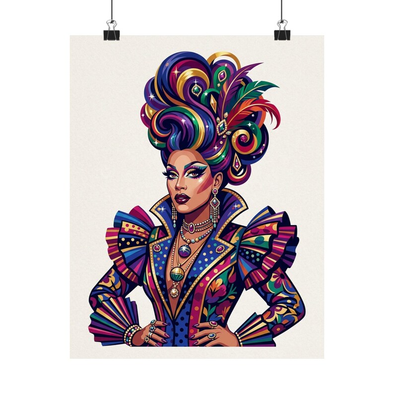 Drag Queen Fabulous Portrait - Poster imagen 1