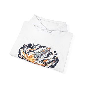 Space Rocket Launching Stars - Hoodie image 2