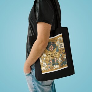 Crazy Cat Lady Tote Bag | Funny Cat Lover Gift | Cat Mom Canvas Bag image 3