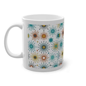 Mid-Century Modern Sunburst Pattern - Mug image 2