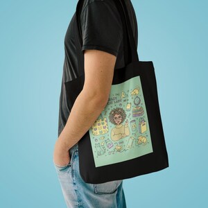 Crazy Cat Lady Tote Bag | Funny Cat Lover Gift | Canvas Tote Bag for Women | Cat Mom Bag | Book Tote afbeelding 3