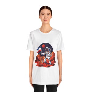 Astronaut Planting Flag On Mars - Tshirt image 5