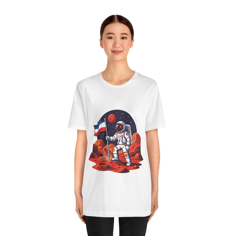 Astronaut Planting Flag On Mars - Tshirt image 5