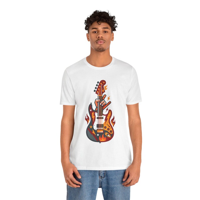 Electric Guitar Rock On - Tshirt Bild 6