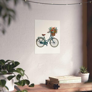 Vintage Bicycle With Basket - Poster Bild 6