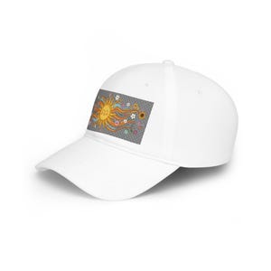 Positive Energy Sun Flowers Baseball Cap - Motivational Good Vibes Hat image 2