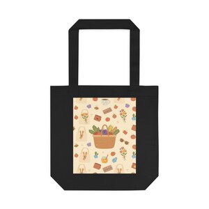 Farmers Market Tote Bag | Canvas Grocery Reusable Shopping Bag | Farmers Market Vibes | Eco-Friendly Produce Bag afbeelding 1