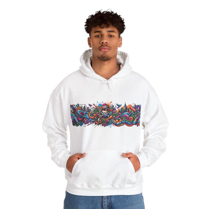 Graffiti Urban Street Art Mural - Hoodie image 7