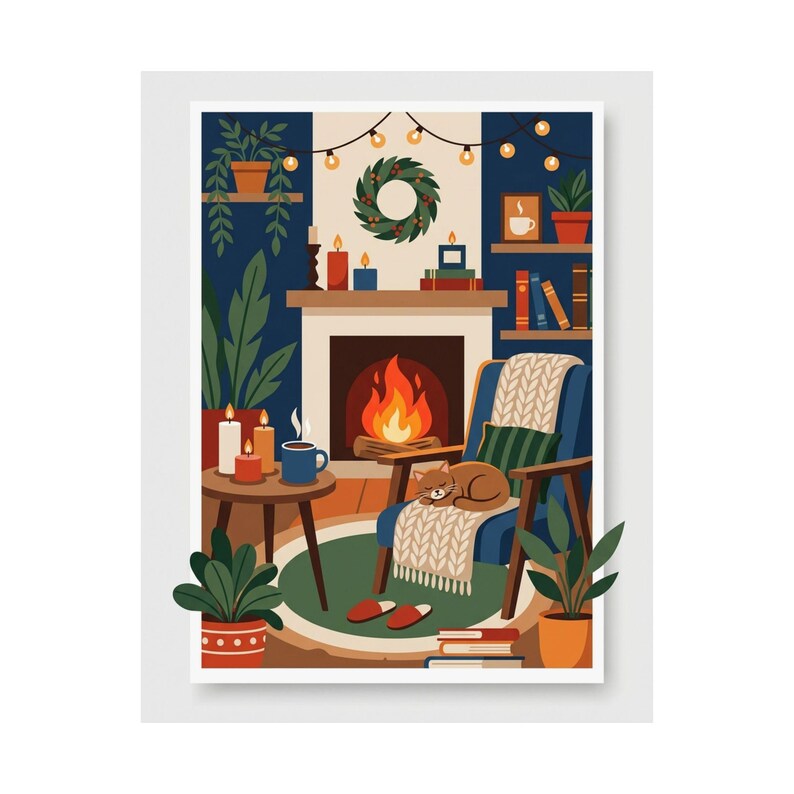 Scandinavian Hygge Cozy Home - Poster Bild 2
