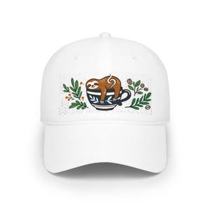 Cute Sloth Hanging On Coffee Cup - Cap image 1