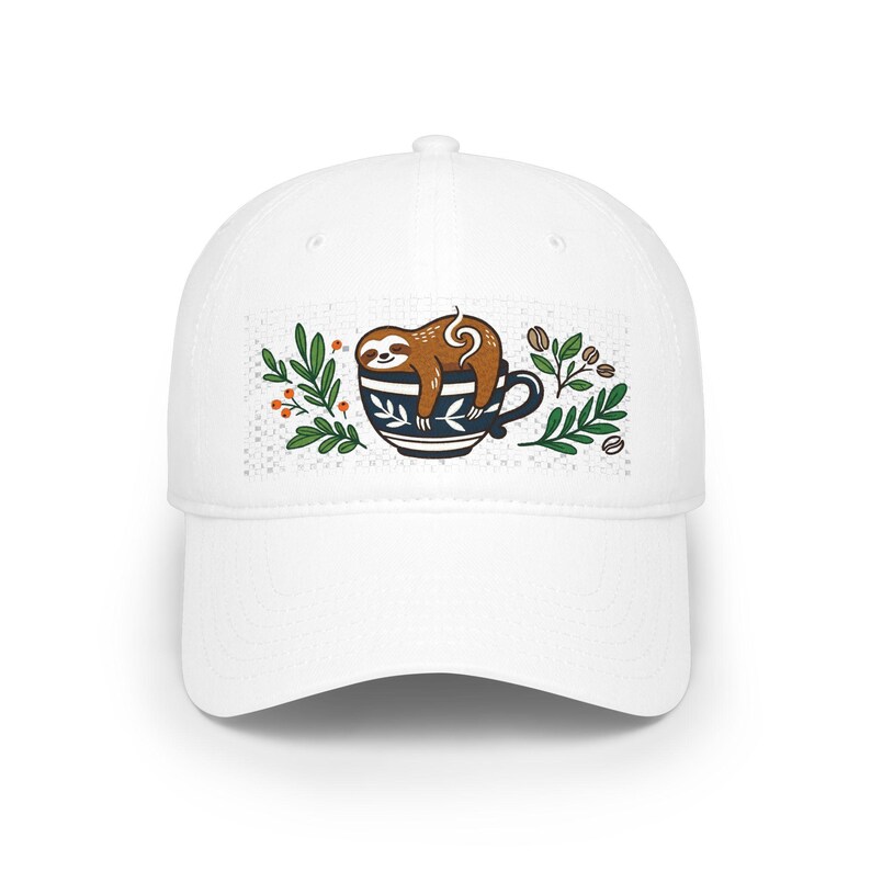 Cute Sloth Hanging On Coffee Cup - Cap image 1