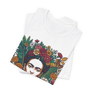 Frida Kahlo Floral Portrait - Tshirt Bild 2