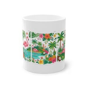 Tropical Flamingo Summer Vibes - Mug image 1